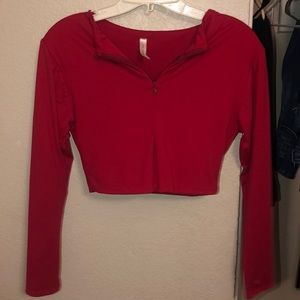 Red crop top
